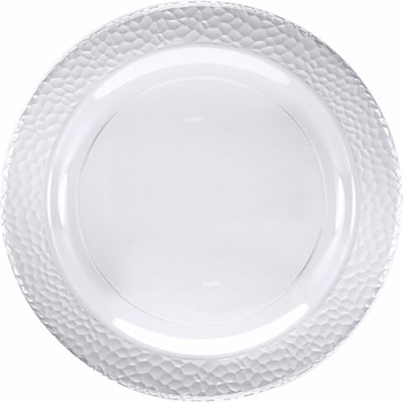 Omg 9 in. Clear Pebble Plastic Dinner Plates, 120PK OM3521445